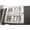 Image 1 : SASKATCHEWAN LICENSE PLATES SET..............1959