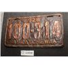 Image 1 : SASKATCHEWAN LICENSE PLATE..............1928