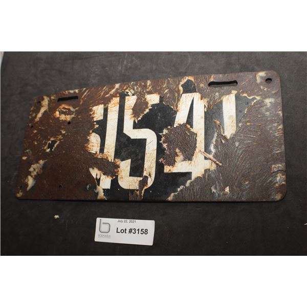 SASKATCHEWAN LICENSE PLATE..............1919 POOR