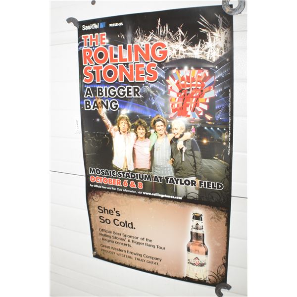 ROLLING STONES VINTAGE SASKATCHEWAN CONCERT POSTER