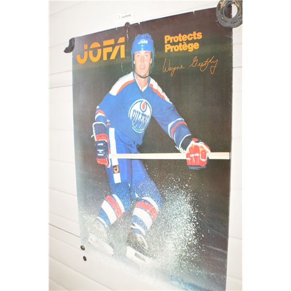VINTAGE JOFA WAYNE GRETZKY EDMONTON OILER NHL POSTER