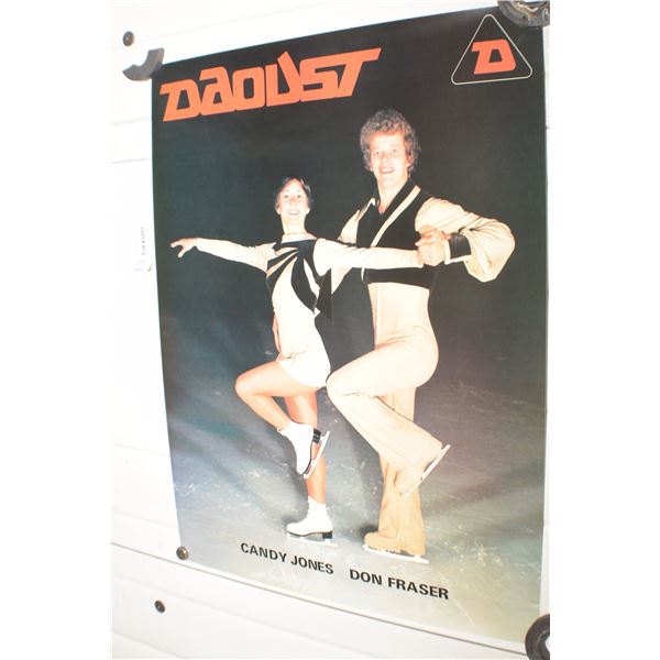 VINTAGE DAOUST SKATES FIGURE SKATING  POSTER