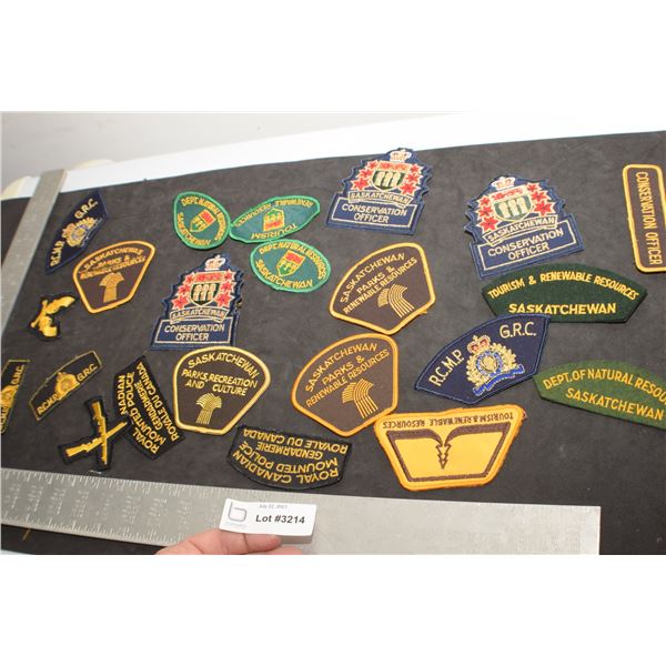 GAME WARDEN AND POLICE PATCH LOT