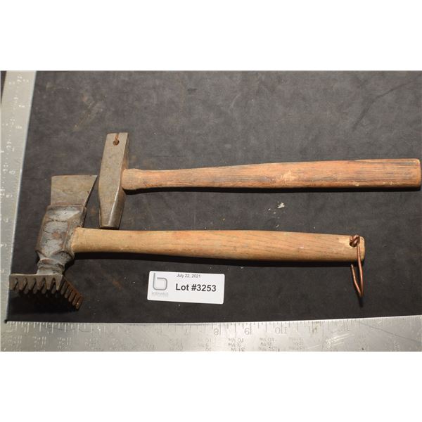 ANTIQUE TOOLS  ----------------  UPHOLSTERY HAMMER ETC