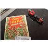 Image 1 : HARLEY DAVIDSON MOTORCYCLE TOY AND ANTIQUE BOOK