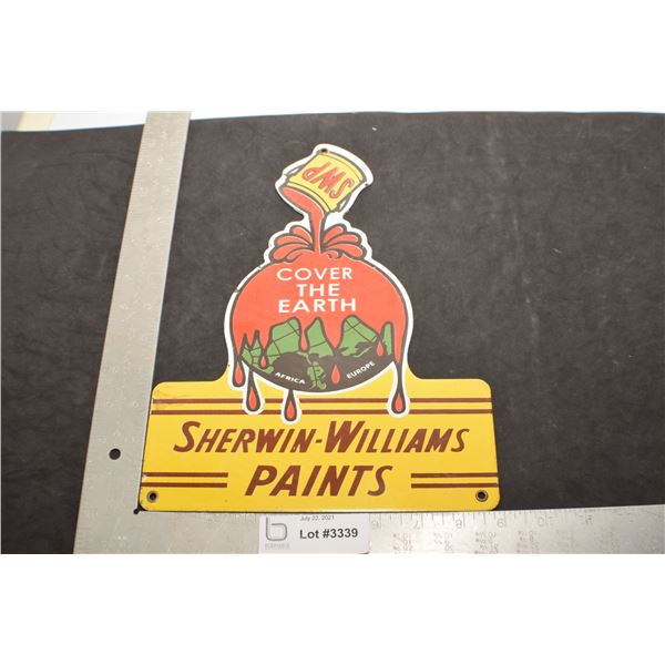 HEAVY PORCELAIN STEEL ADVERTISING FANTASY SIGN......SHERWIN WILLIAMS PAINT