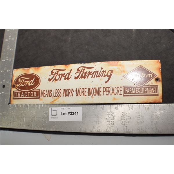 HEAVY PORCELAIN STEEL ADVERTISING FANTASY SIGN......DEARBORNE FORD