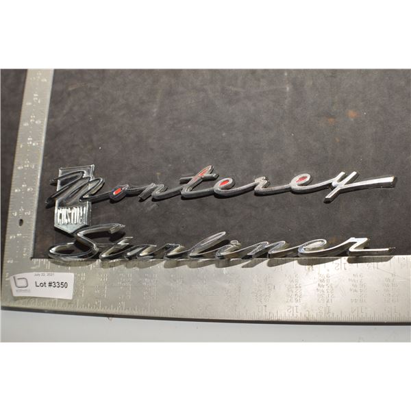 AUTOMOTIVE ANTIQUE SCRIPT EMBLEM ....MONTERAY STARLINER