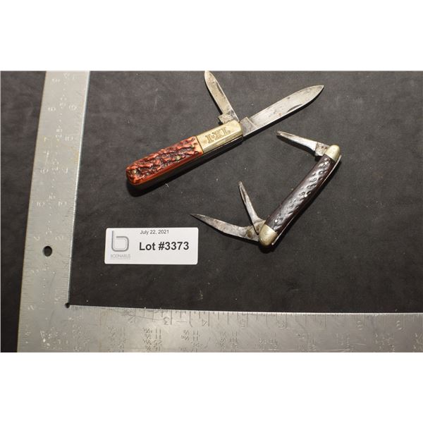 FOLDING KNIVES .....   GEO. WOSTENHOLM  SHEFFIELD & PREMIER LIFETIME