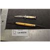 Image 1 : ANTIQUE BONE HANDLED KNIFE AND TINY STRAIGHT BLADE