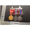 Image 1 : WWII CANADA CANADIAN SOLDIER 3 MEDALS  / RIBBONS AND BAR
