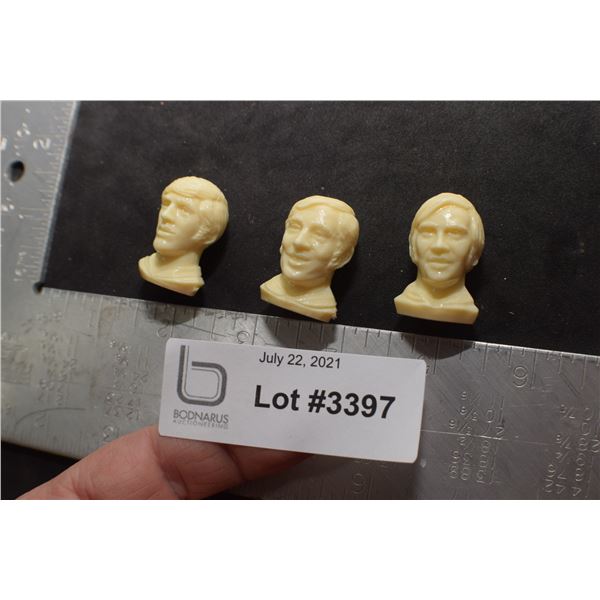 VINTAGE GILLETTE HOCKEY HEADS NHL ......MAHOVALICH . DRYDEN , MARTIN