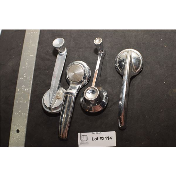 RETRO CHROME WINDOW HANDLE CRANKS STEAM PUNK