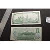 Image 2 : 1973 AND 1967 CANADA CANADIAN $1 MONEY BILL BANK NOTE