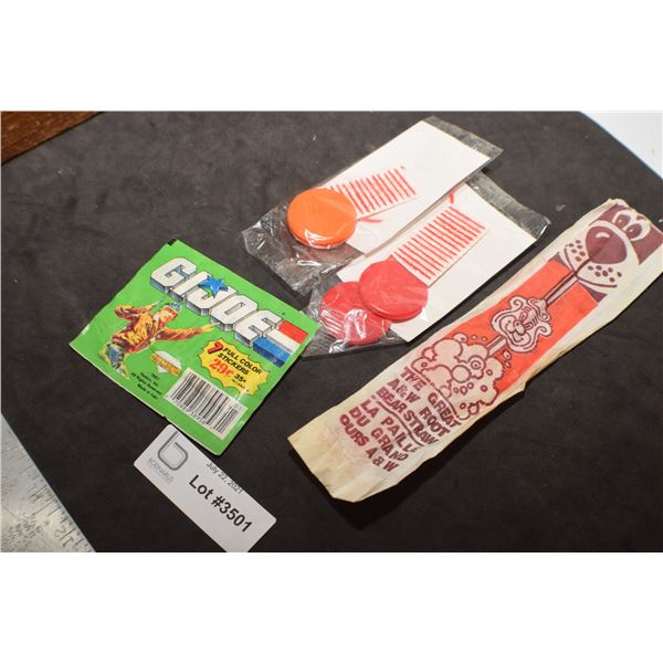 TRON, A& W , G.I. JOE LOT OF PREMIUMS