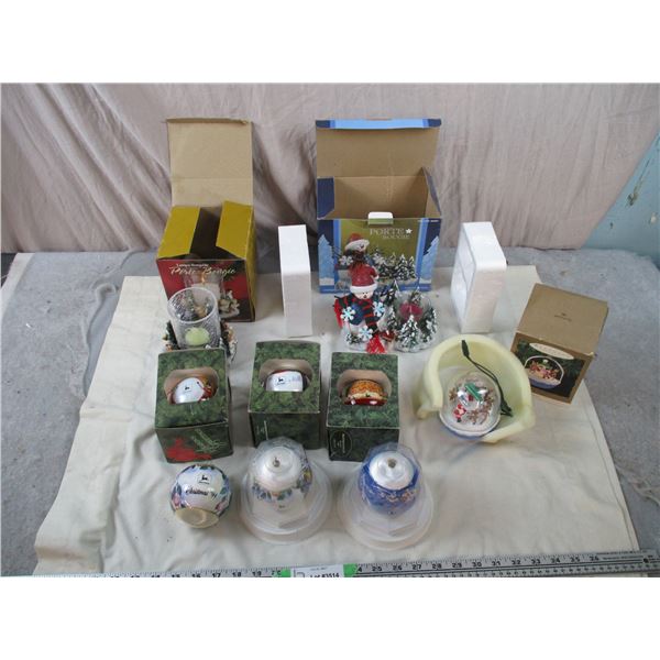 John Deere Christmas Bulbs + Christmas Candle Holders