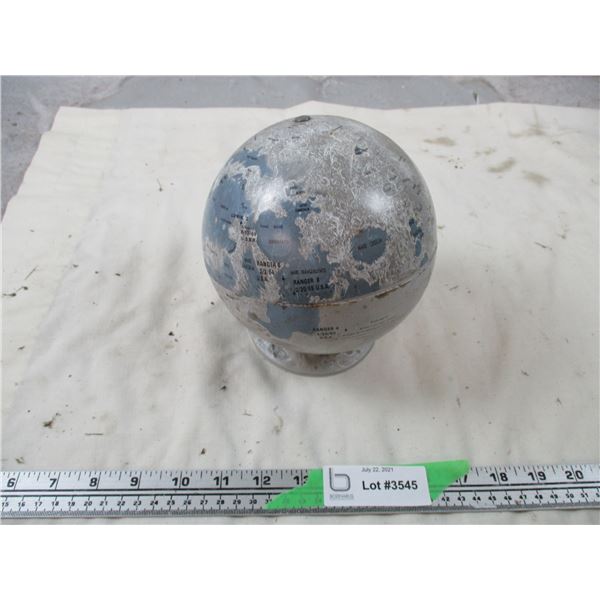 Vintage "The Moon" globe - Small Tin Globe with plastic base of all the Lunar Landings