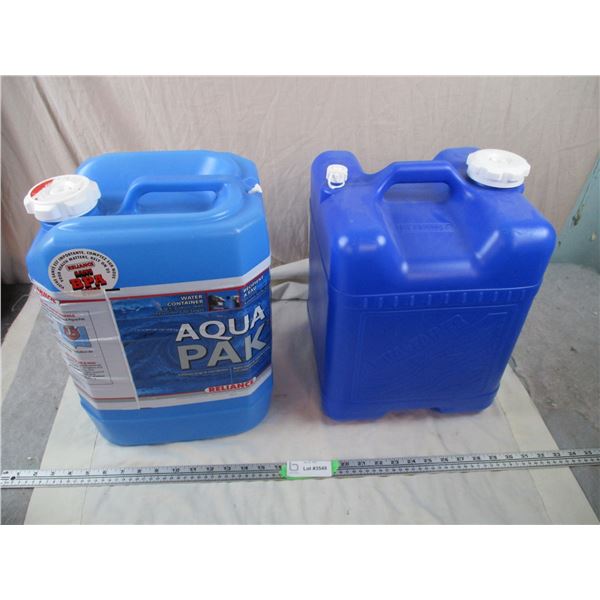 Two Aqua-lite water containers - 5 gallon