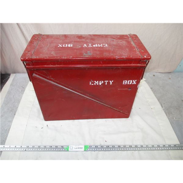 Red Metal Military Crate "pallet filler" - 18x8x14