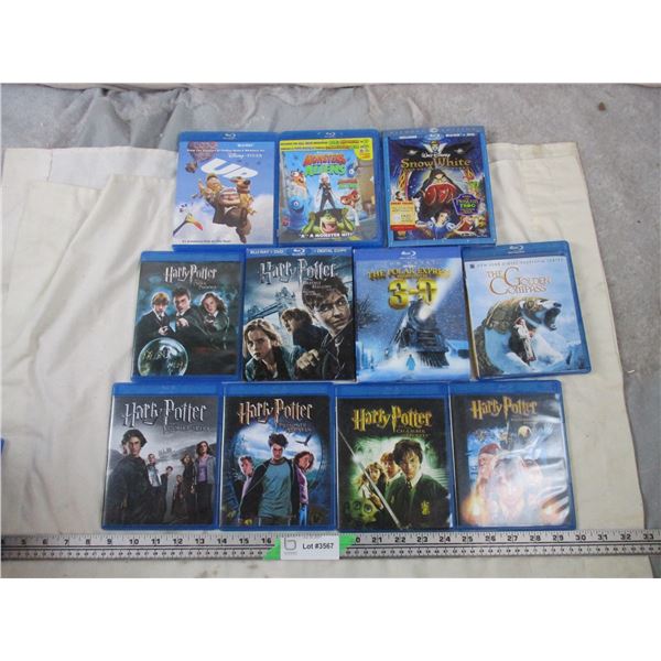 Blu-Ray Movies Harry Potter + kids movies