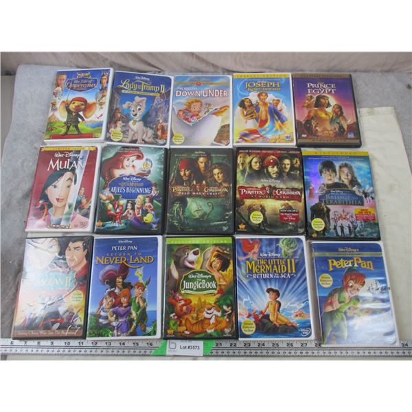 15 DVD Movies - Disney and Kids related