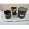 Image 1 : 3 Small Military Drums - 9" and 7" diameter