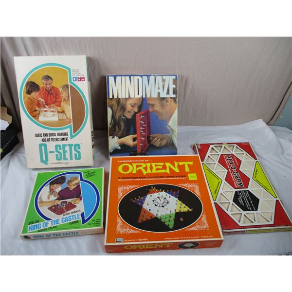 Board Games - Hex-o-gram, MindMaze, Orient, Q-sets, King of the Castle