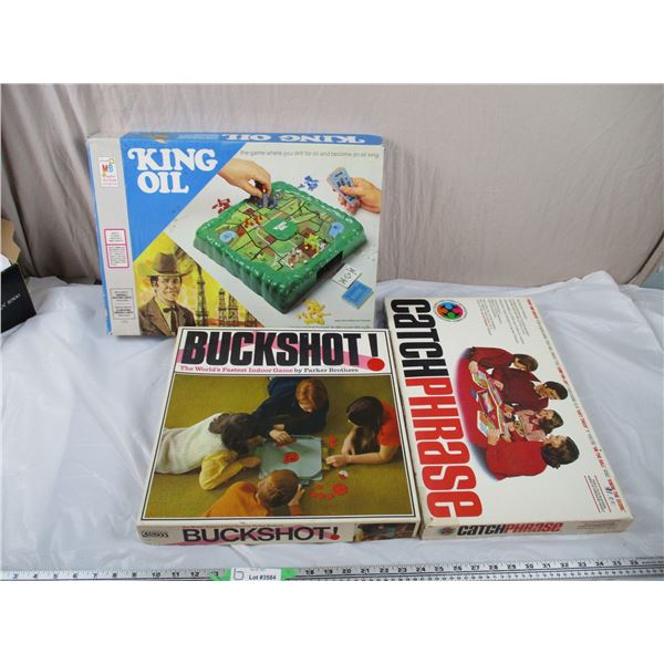 Board Games - King Oil, Buckshot, CatchPhrase