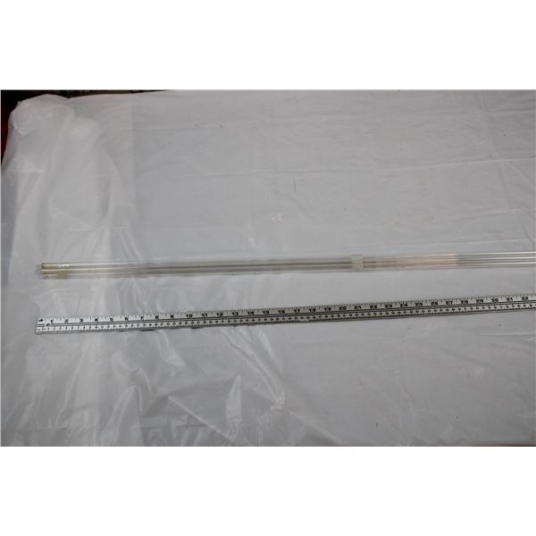 4 Glass Tube Rods - 4ft long, 10mm outside diamerter, 7mm inside diameter