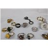 Image 6 : Jewellery Lot - Rings + Watches (Bulova, Elizabeth Taylor)