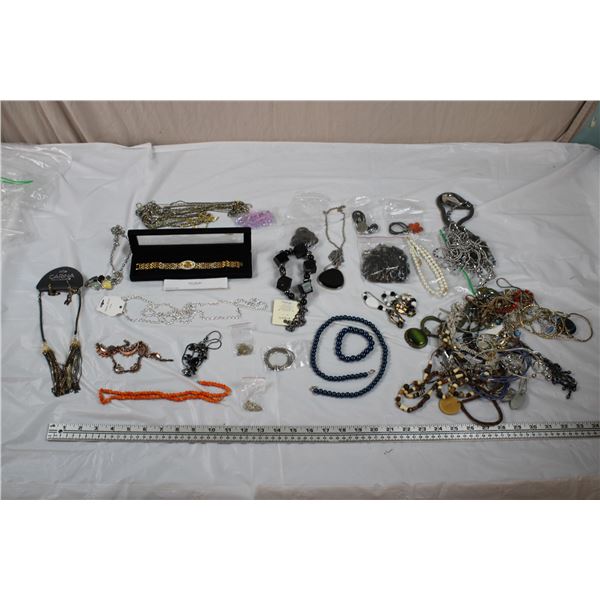 Jewellery Lot - Necklaces + Elizabeth Taylor watch