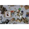 Image 2 : Jewellery Lot - Festive Brooch, Pins, Earrings, bracelets, Cufflinks, necklaces + misc items
