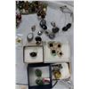 Image 3 : Jewellery Lot - Festive Brooch, Pins, Earrings, bracelets, Cufflinks, necklaces + misc items