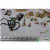 Image 4 : Jewellery Lot - Festive Brooch, Pins, Earrings, bracelets, Cufflinks, necklaces + misc items