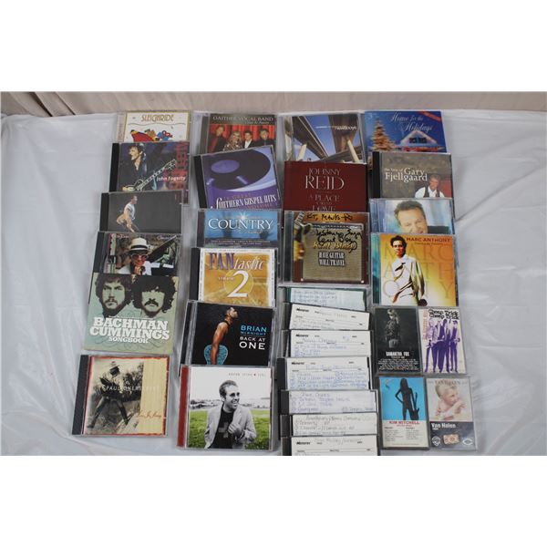 CD Lot + Casettes - Van Halen, Cheap Trick, Custom Country Music CD's