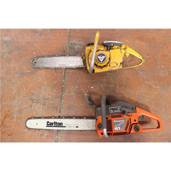 Pair of Chainsaws - 18" and 15" blades