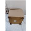 Image 4 : hinged vinyl footstool /storage box- 14x14x13"high
