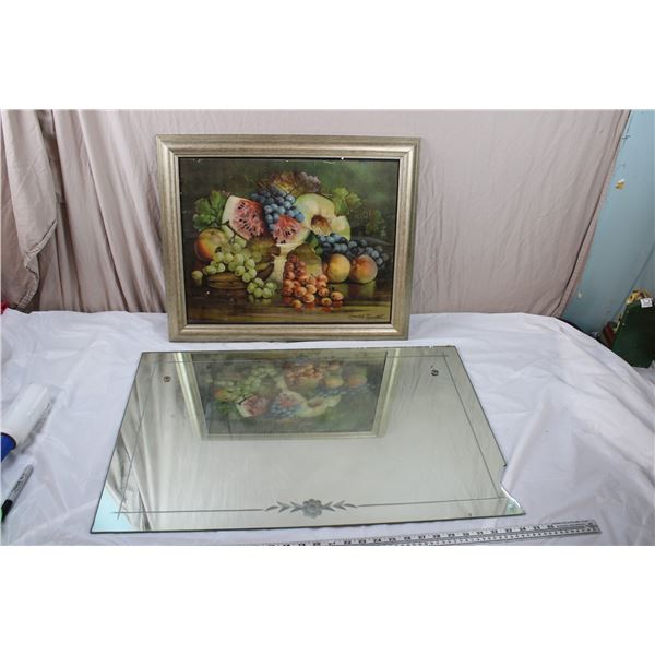 Arnold Forrester Print + Mirror (chipped corner)
