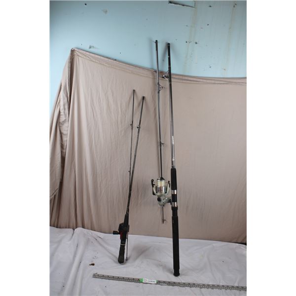 Fishing Rods with Open and Closed Reels