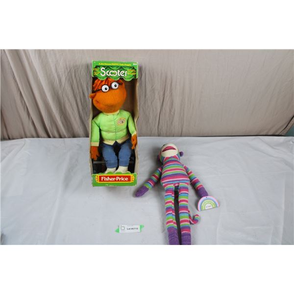 1978 Fisher Price Scooter Muppet + Sock Monkey