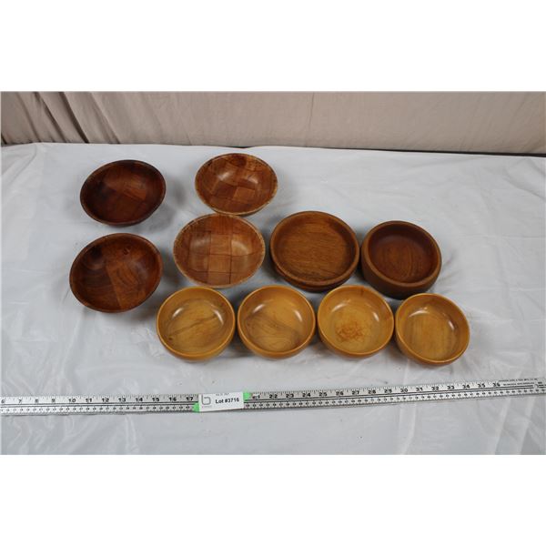 Various Small Wooden Bowls