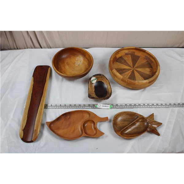 Large Wooden Bowls and serving Trays