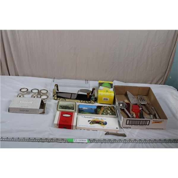 Wedding Cake serving knife, Traditional Coasters, Hammered Tealight Stainless steel set