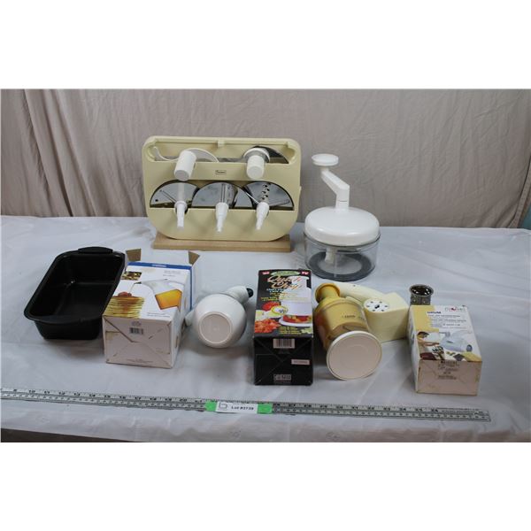 Food Processor, Quick Chop, Syrup Dispenser, Cheese Grater, Bread Pan