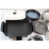 Image 2 : Electric Frying Pan, Baking Pans, Large Stainless Steel Pot + Pot Strainer