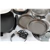 Image 4 : Electric Frying Pan, Baking Pans, Large Stainless Steel Pot + Pot Strainer