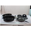 Large Enamel Roaster + Frying Pans