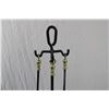Image 3 : FirePlace Poker Set + Metal Tongs