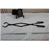 Image 4 : FirePlace Poker Set + Metal Tongs