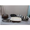 Glass CakePlate+ Cover - baking pans, Stone baking roaster half